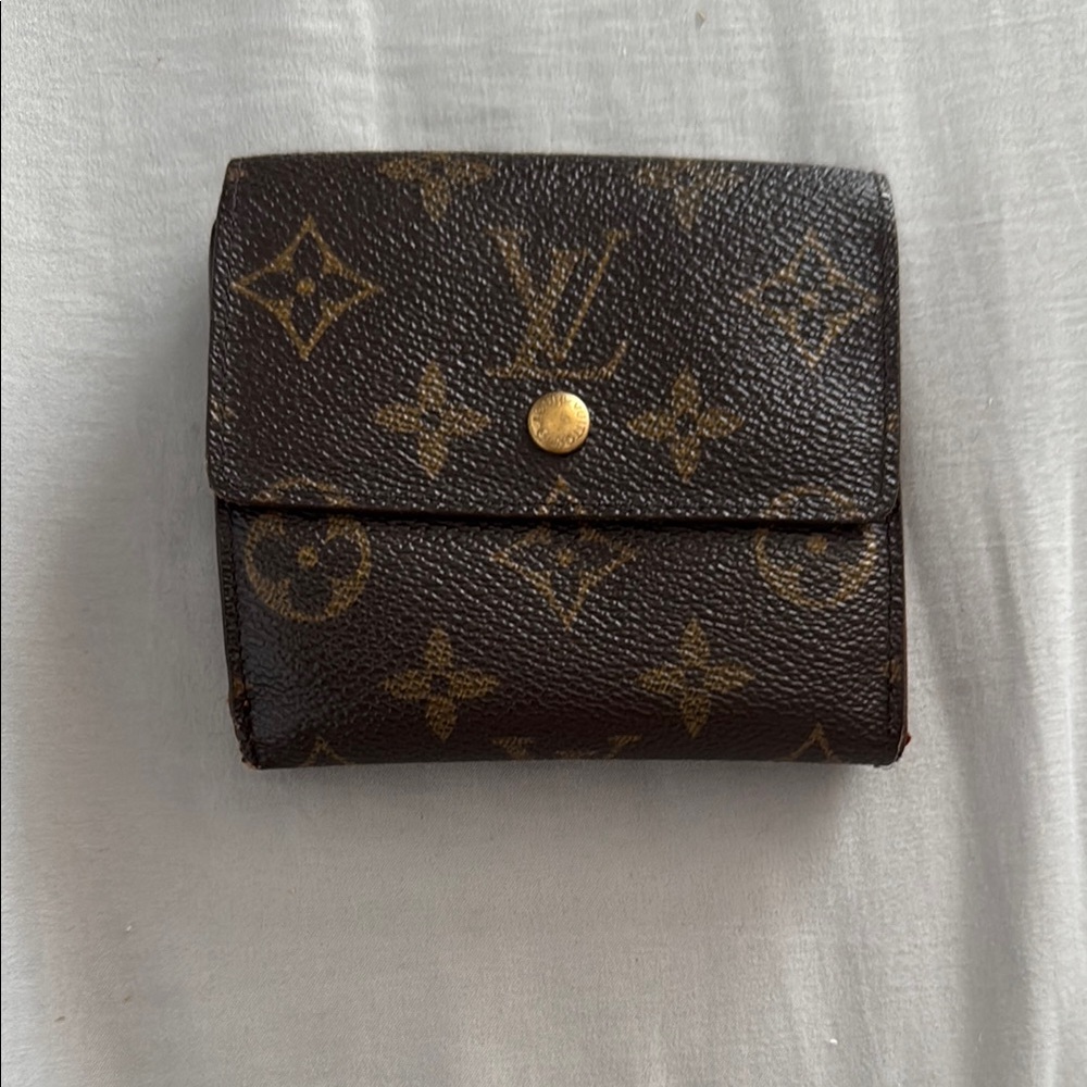 Louis Vuitton Brown Monogram Elise Trifold Unisex Wallet